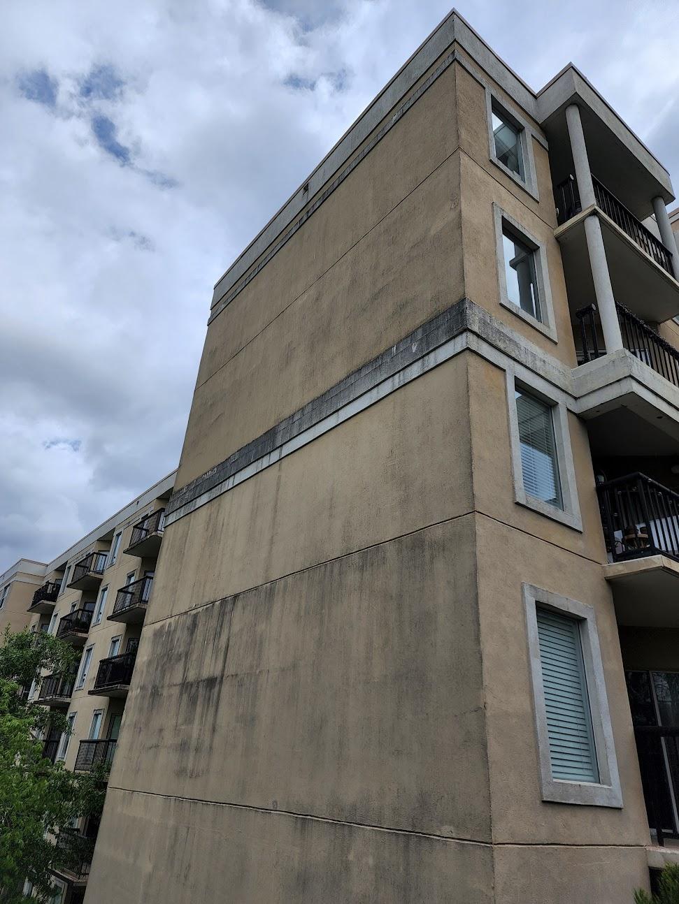 Before - Multi-unit building exterior cleaning