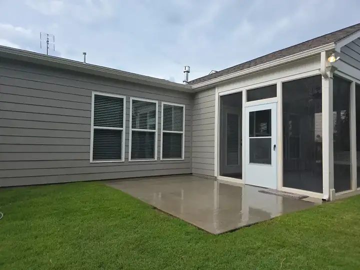 Gutter cleaning, sidewalk and patio wash in Woodstock, GA