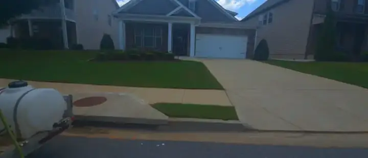 Curb and fence pressure washing in Canton, GA