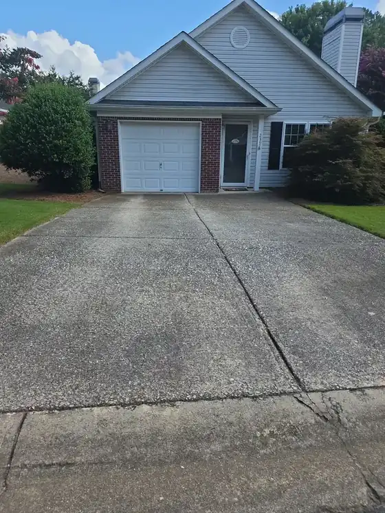House washing, driveway cleaning, and concrete patio in Woodstock, GA