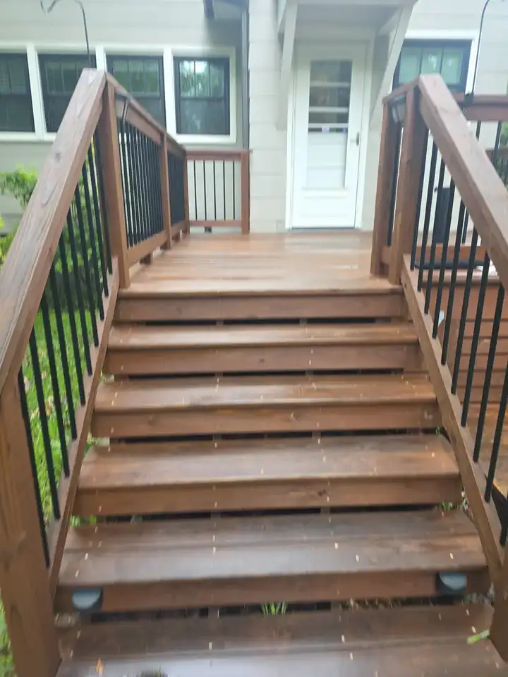 House washing, wood deck cleaning, and screened porch in East Point, GA